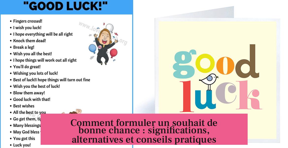 Comment formuler un souhait de bonne chance : significations, alternatives et conseils pratiques