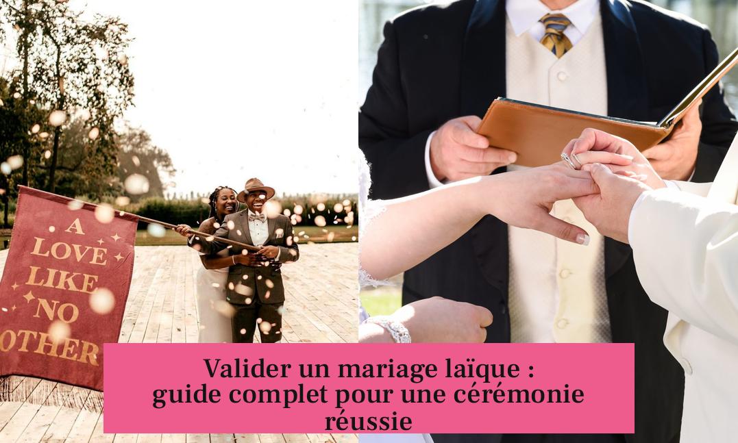 Valider un mariage laïque : guide complet pour une cérémonie réussie