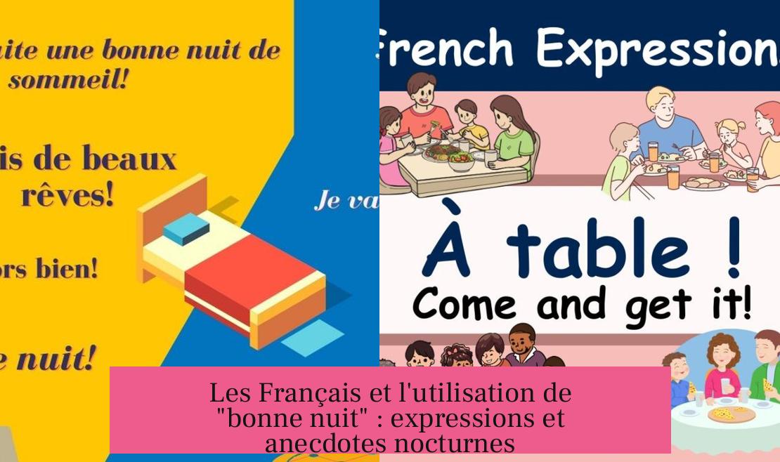 Les Français et l'utilisation de "bonne nuit" : expressions et anecdotes nocturnes