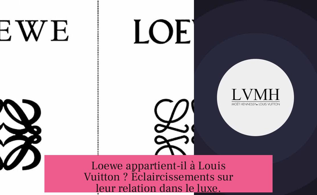 Loewe appartient-il à Louis Vuitton ? Éclaircissements sur leur relation dans le luxe.