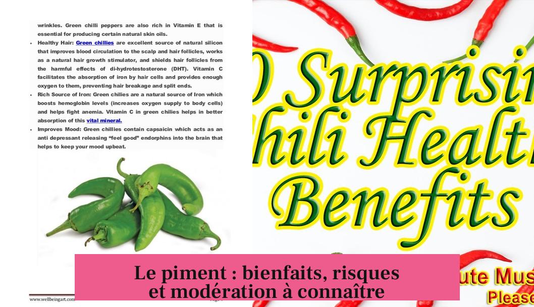 Le piment : bienfaits, risques et modération à connaître