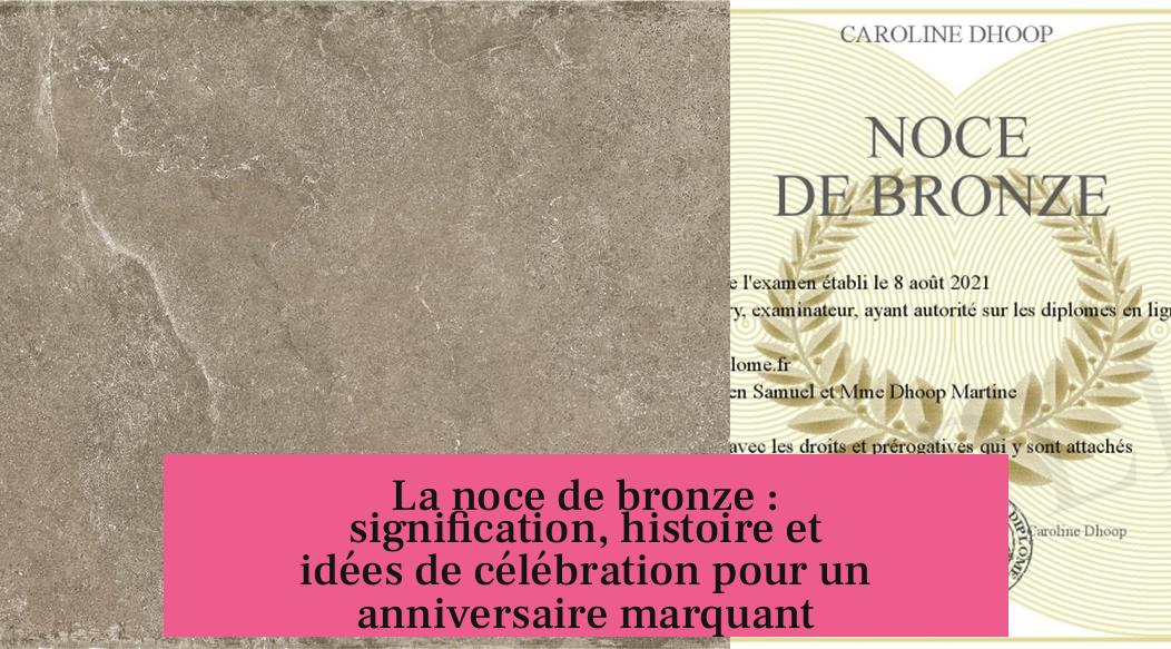 La noce de bronze : signification, histoire et idées de célébration pour un anniversaire marquant