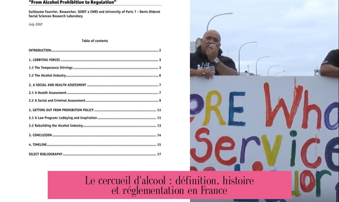 Le cercueil d'alcool : définition, histoire et réglementation en France