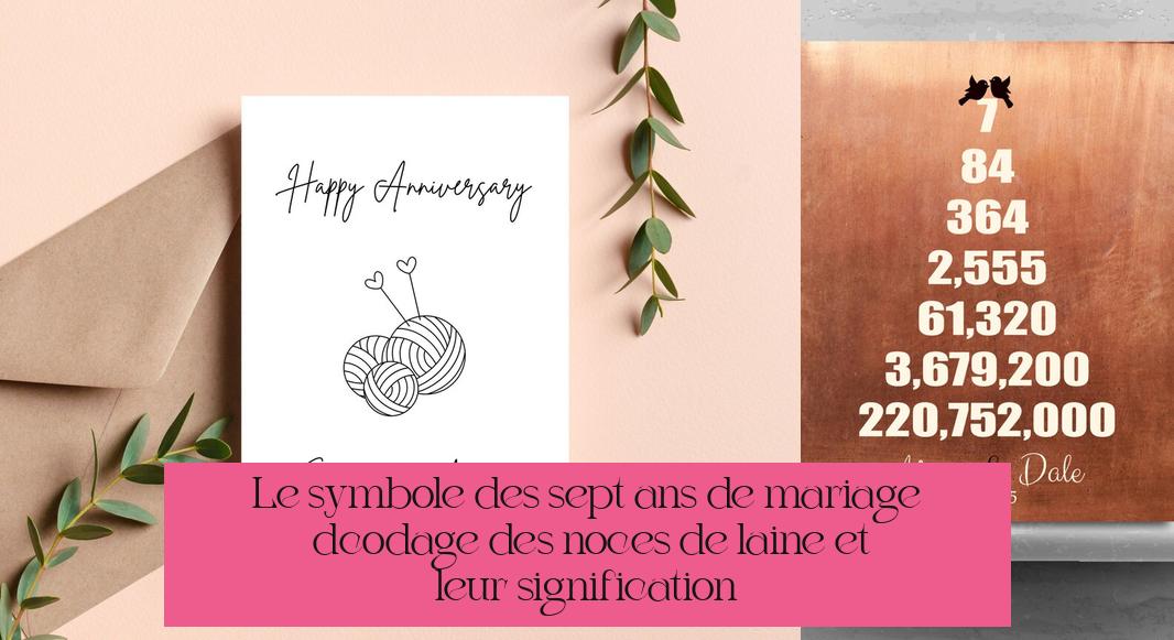 Le symbole des sept ans de mariage : décodage des noces de laine et leur signification