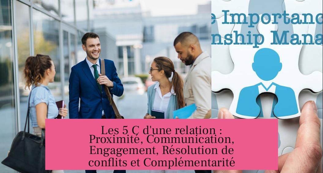 Les 5 C d'une relation : Proximité, Communication, Engagement, Résolution de conflits et Complémentarité