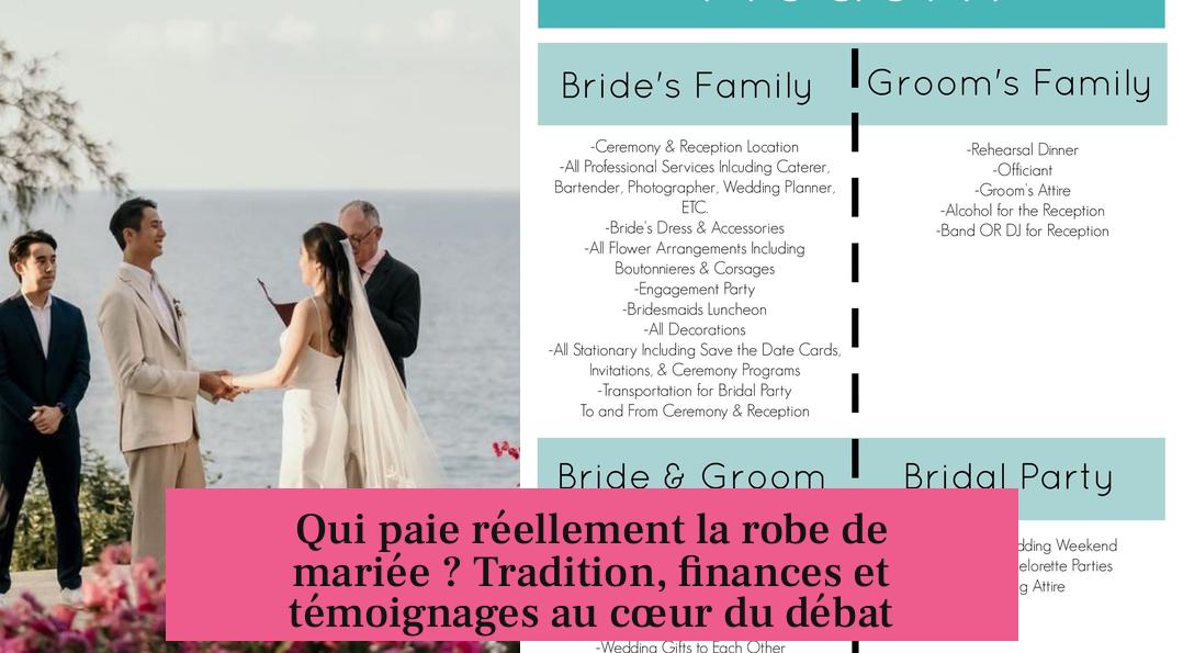 Qui paie réellement la robe de mariée ? Tradition, finances et témoignages au cœur du débat