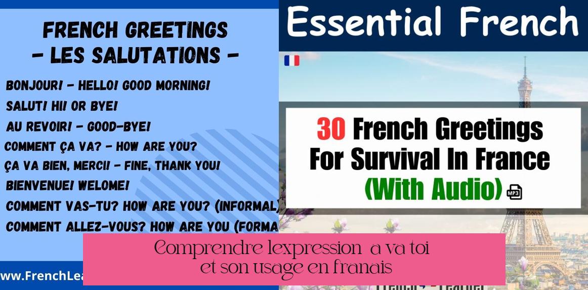 Comprendre l'expression « Ça va toi ? » et son usage en français