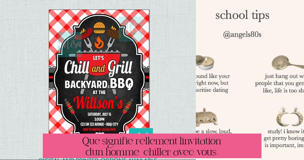 Que signifie réellement l'invitation d'un homme à "chiller" avec vous ?