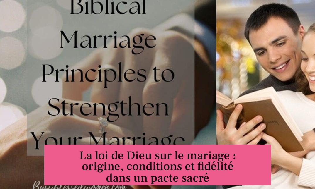 La loi de Dieu sur le mariage : origine, conditions et fidélité dans un pacte sacré