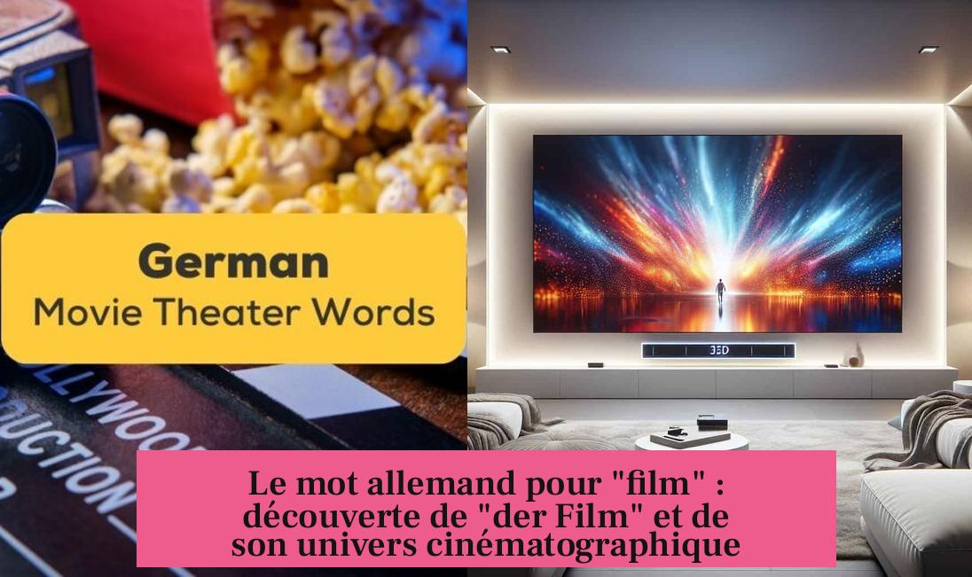Le mot allemand pour "film" : découverte de "der Film" et de son univers cinématographique