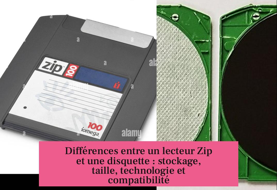 Différences entre un lecteur Zip et une disquette : stockage, taille, technologie et compatibilité