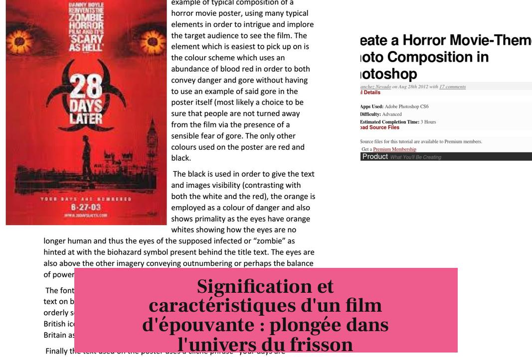 Signification et caractéristiques d'un film d'épouvante : plongée dans l'univers du frisson