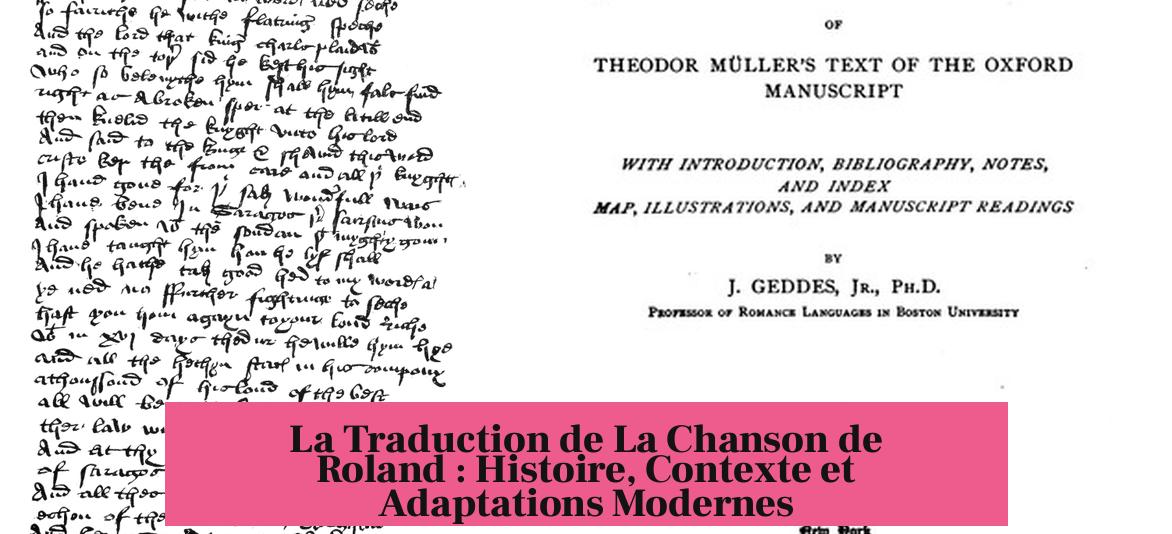 La Traduction de La Chanson de Roland : Histoire, Contexte et Adaptations Modernes