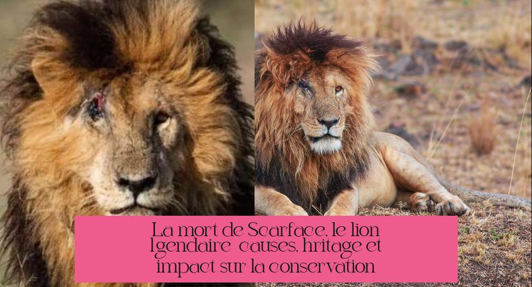 La mort de Scarface, le lion légendaire : causes, héritage et impact sur la conservation