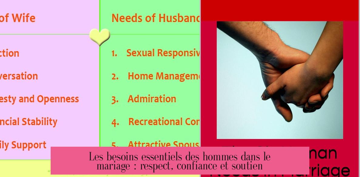 Les besoins essentiels des hommes dans le mariage : respect, confiance et soutien