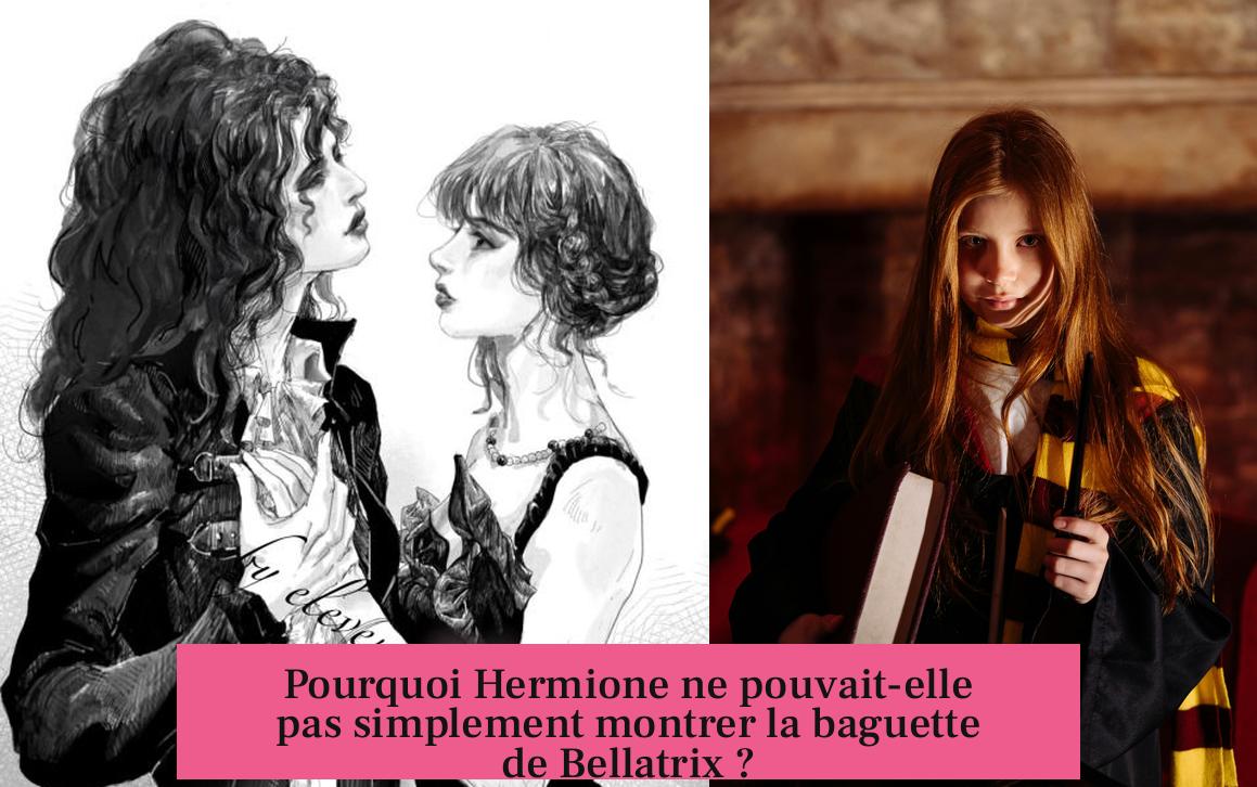 Pourquoi Hermione ne pouvait-elle pas simplement montrer la baguette de Bellatrix ?