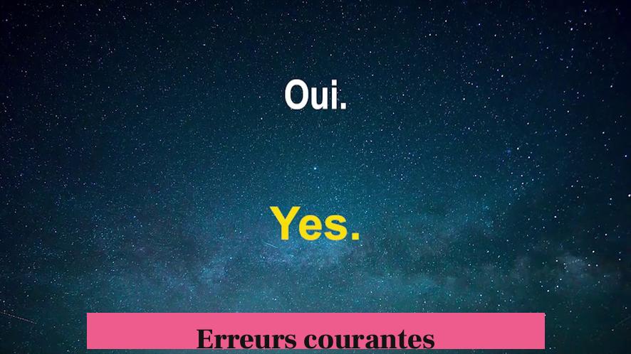 Erreurs courantes