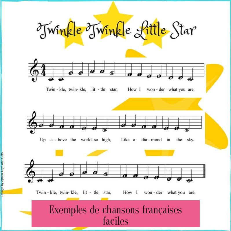Exemples de chansons françaises faciles
