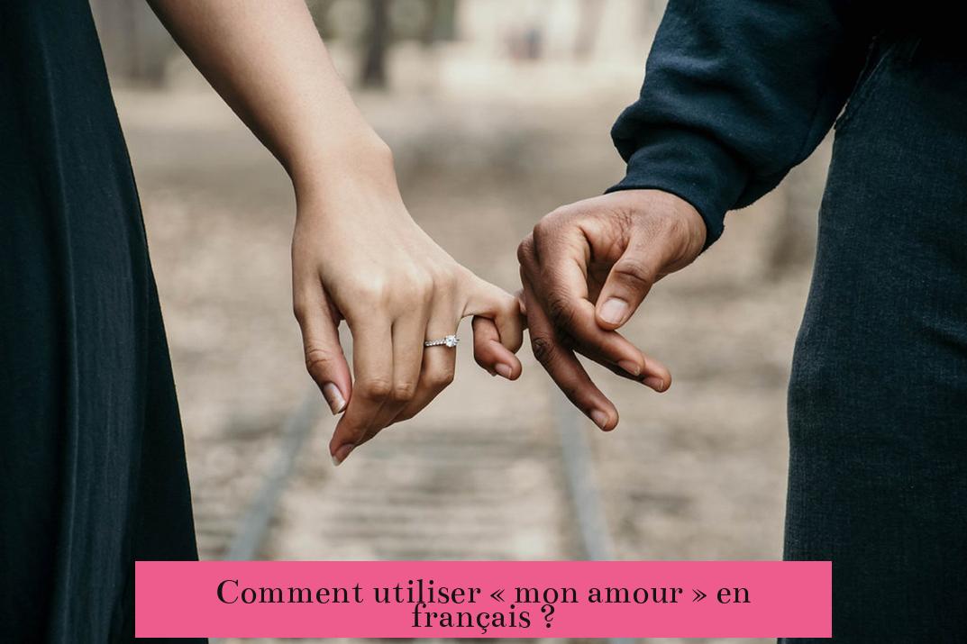 Comment utiliser « mon amour » en français ?