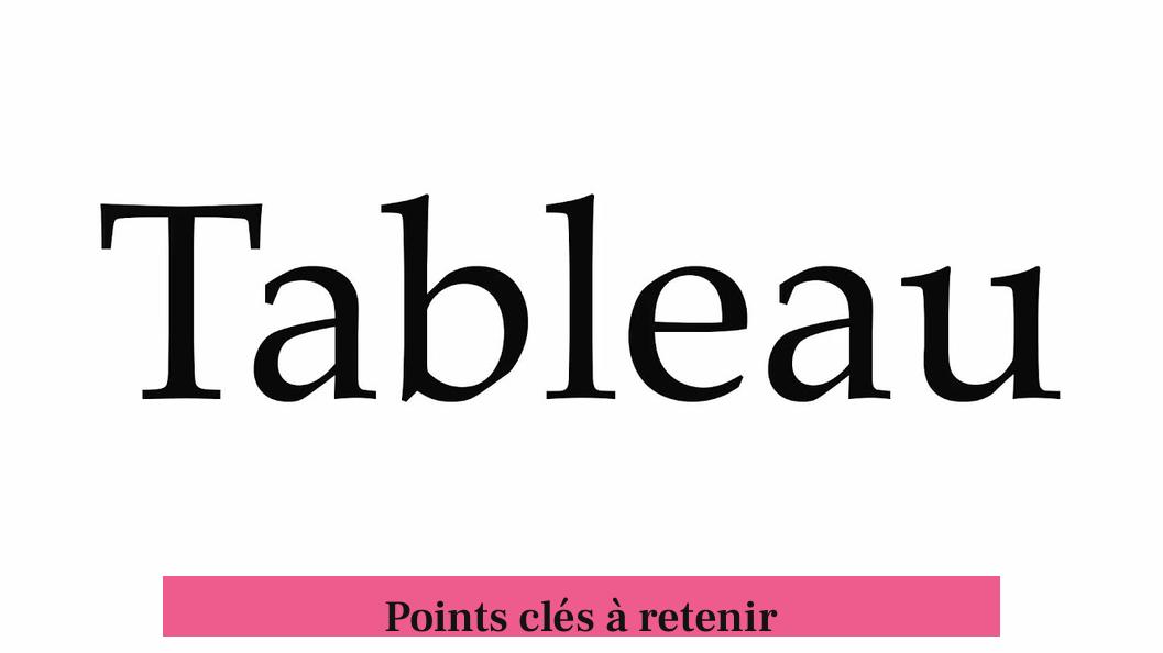 Points clés à retenir