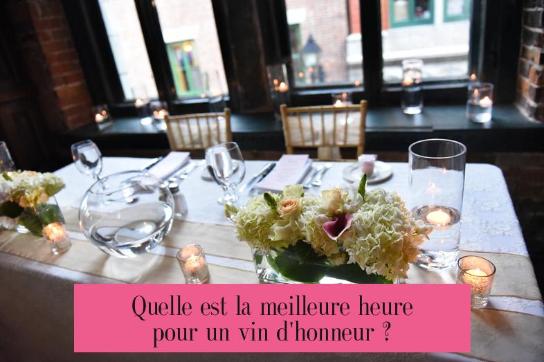 Quelle est la meilleure heure pour un vin d'honneur ?