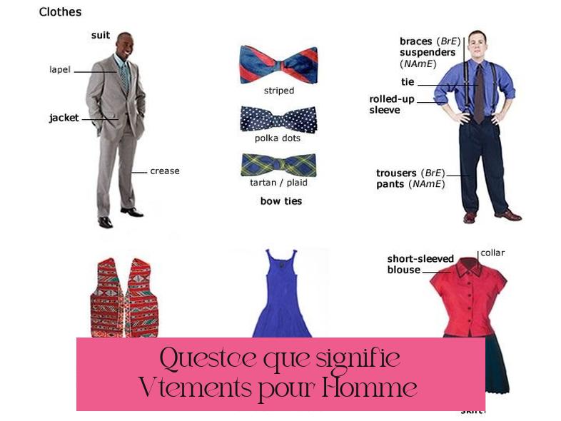 Qu'est-ce que signifie "Vêtements pour Homme" ?