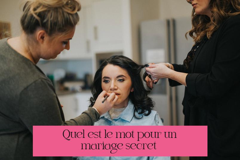 Quel est le mot pour un mariage secret ?