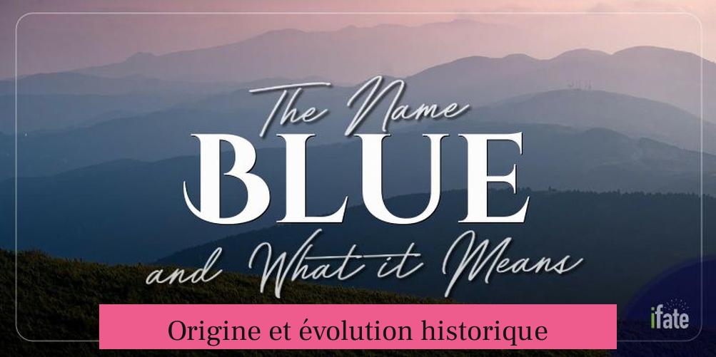 Origine et évolution historique