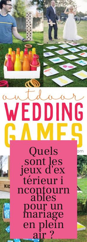 Quels sont les jeux d'extérieur incontournables pour un mariage en plein air ?