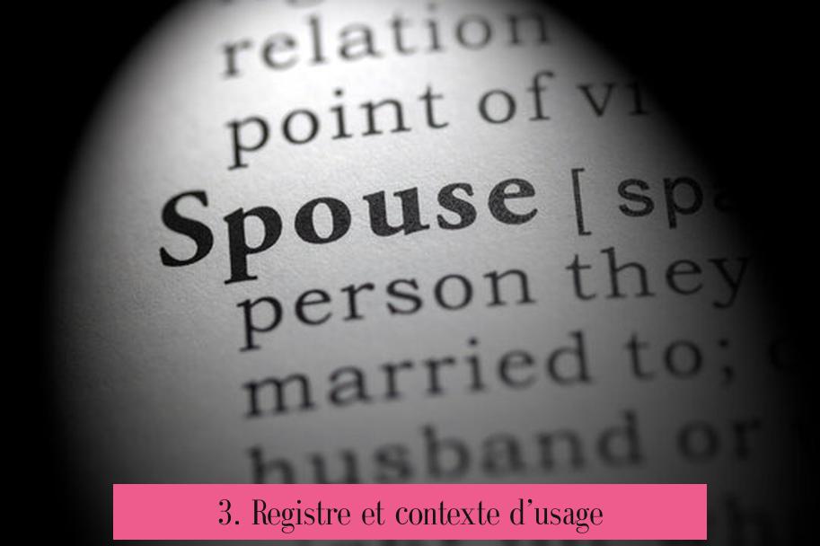 3. Registre et contexte d’usage