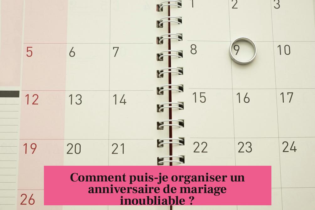 Comment puis-je organiser un anniversaire de mariage inoubliable ?