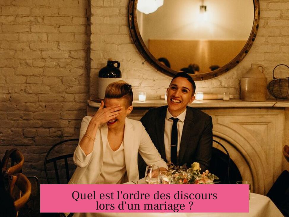 Quel est l'ordre des discours lors d'un mariage ?