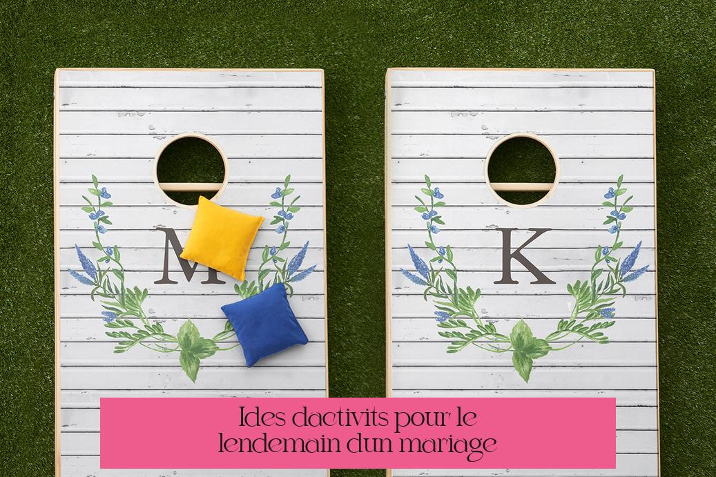 Idées d'activités pour le lendemain d'un mariage