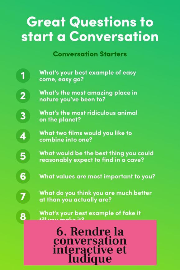 6. Rendre la conversation interactive et ludique