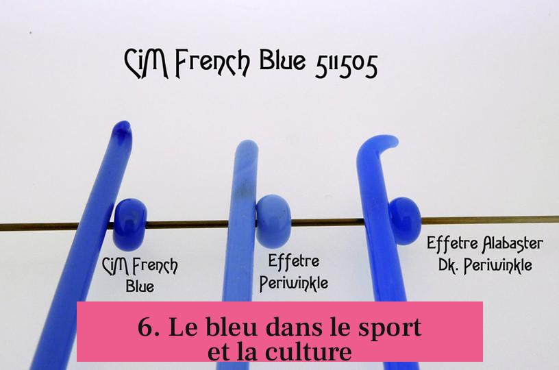 6. Le bleu dans le sport et la culture