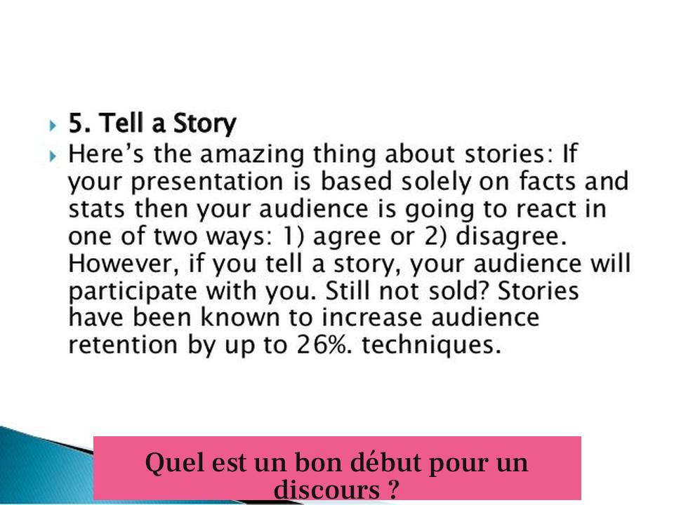 Quel est un bon début pour un discours ?