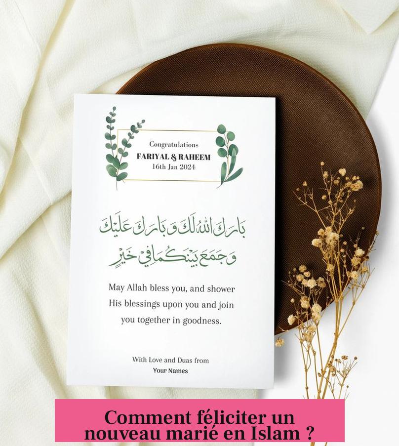 Comment féliciter un nouveau marié en Islam ?