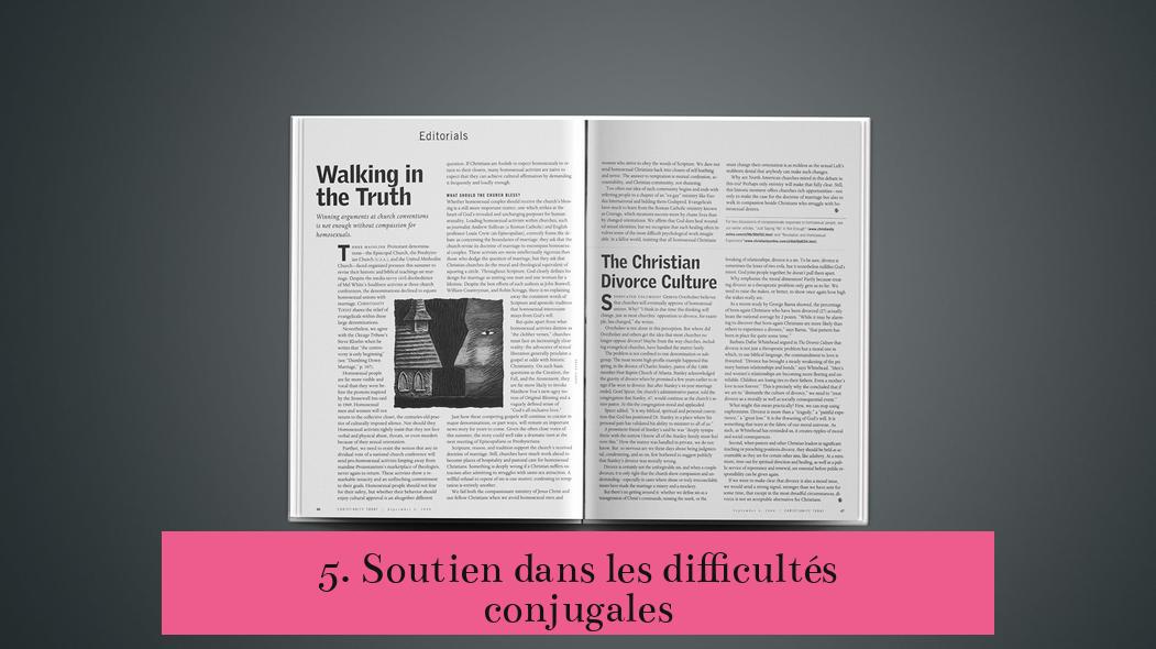 5. Soutien dans les difficultés conjugales