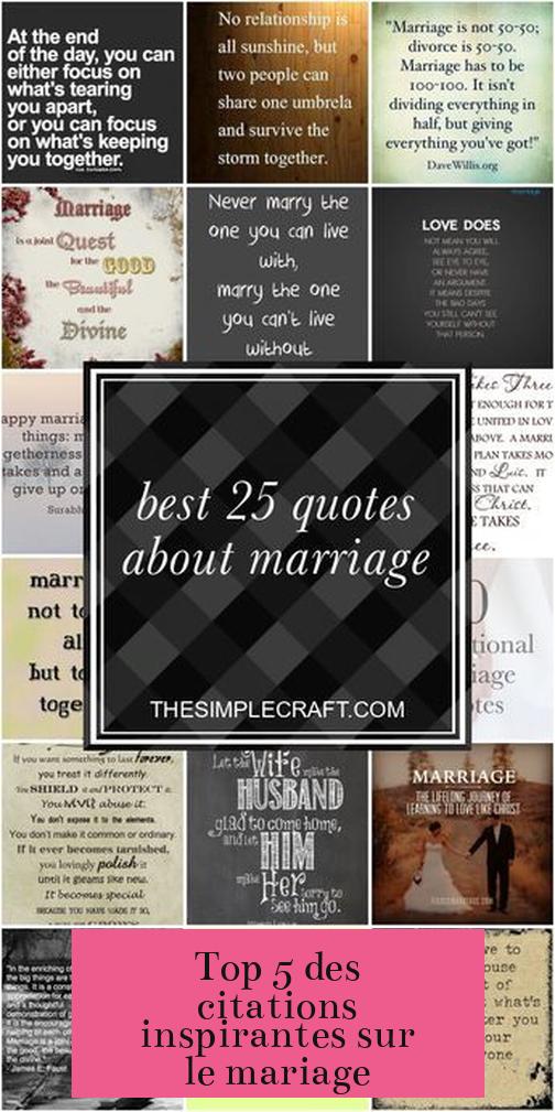 Top 5 des citations inspirantes sur le mariage