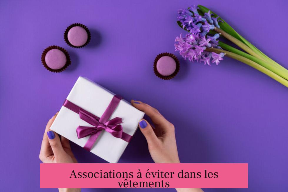 Associations à éviter dans les vêtements