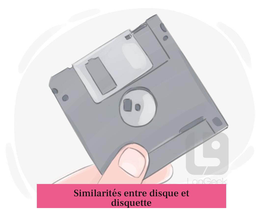 Similarités entre disque et disquette