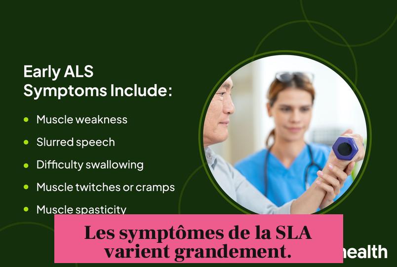 Les symptômes de la SLA varient grandement.