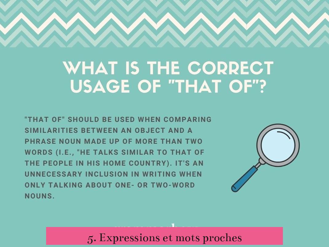 5. Expressions et mots proches
