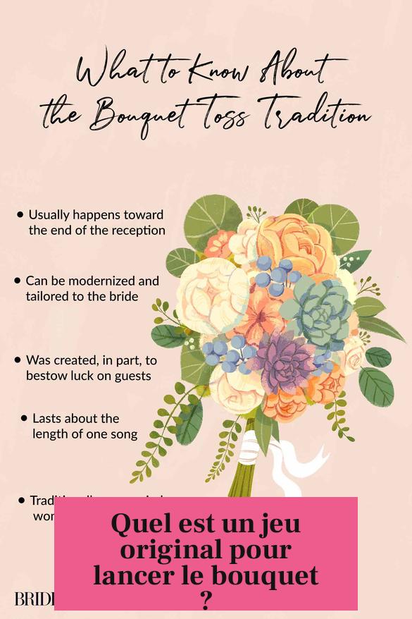 Quel est un jeu original pour lancer le bouquet ?