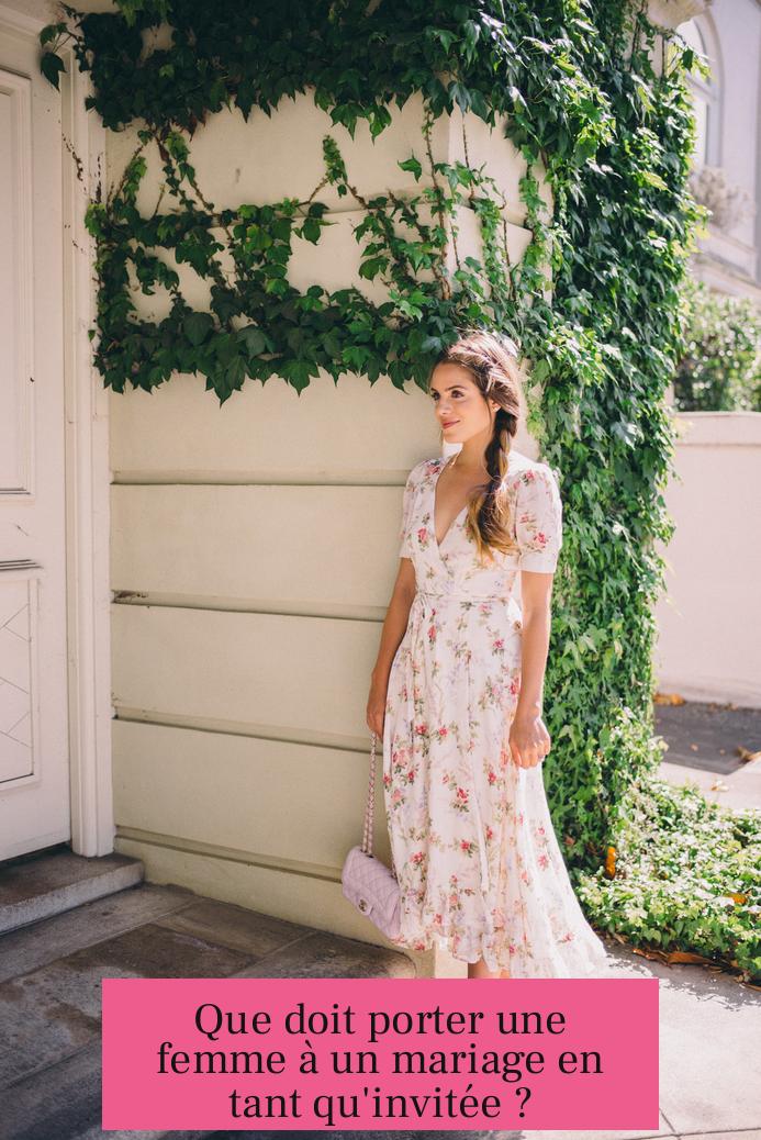 Que doit porter une femme à un mariage en tant qu'invitée ?