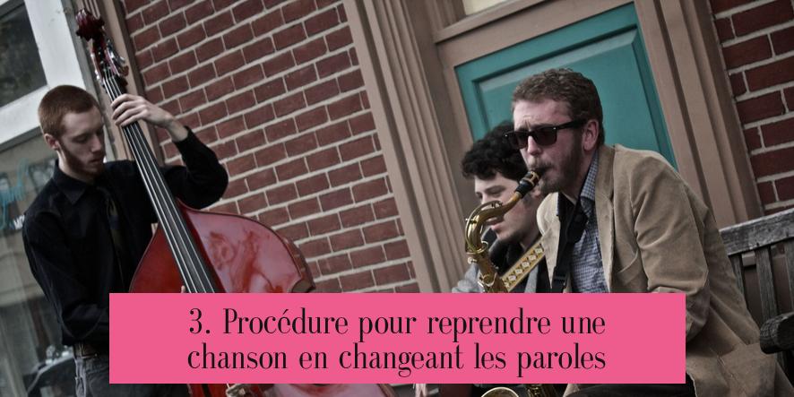 3. Procédure pour reprendre une chanson en changeant les paroles