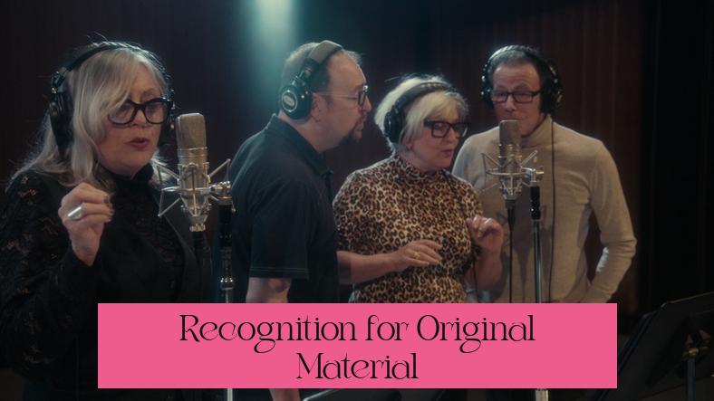 Recognition for Original Material