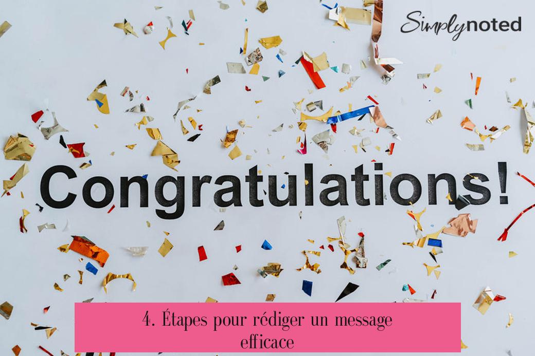 4. Étapes pour rédiger un message efficace