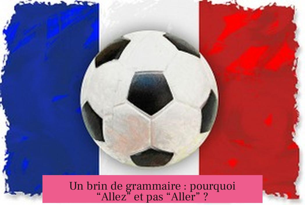 Un brin de grammaire : pourquoi “Allez” et pas “Aller” ?