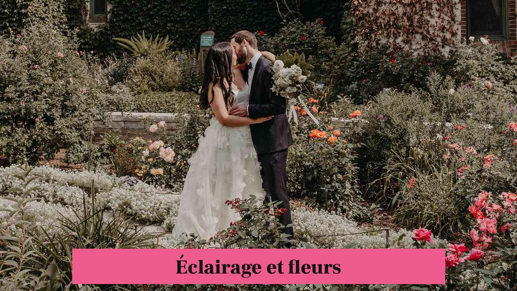 Éclairage et fleurs
